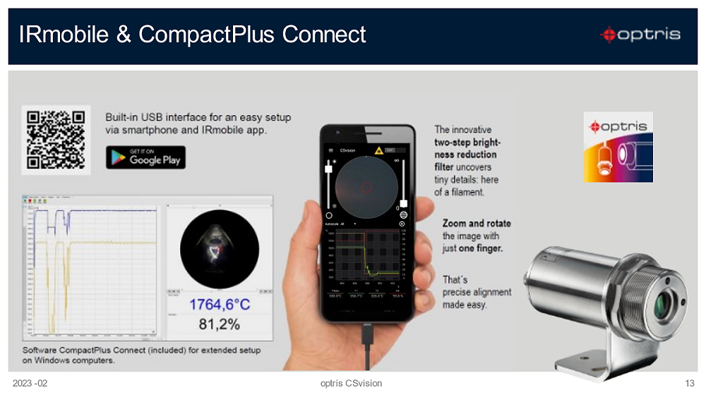 Optris IRmobile & CompactPlus Connect
